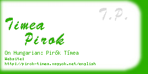 timea pirok business card