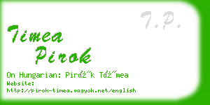 timea pirok business card